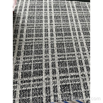 Kiểm tra màu trắng đen Knit Jacquard cho người phụ nữ mặc ra